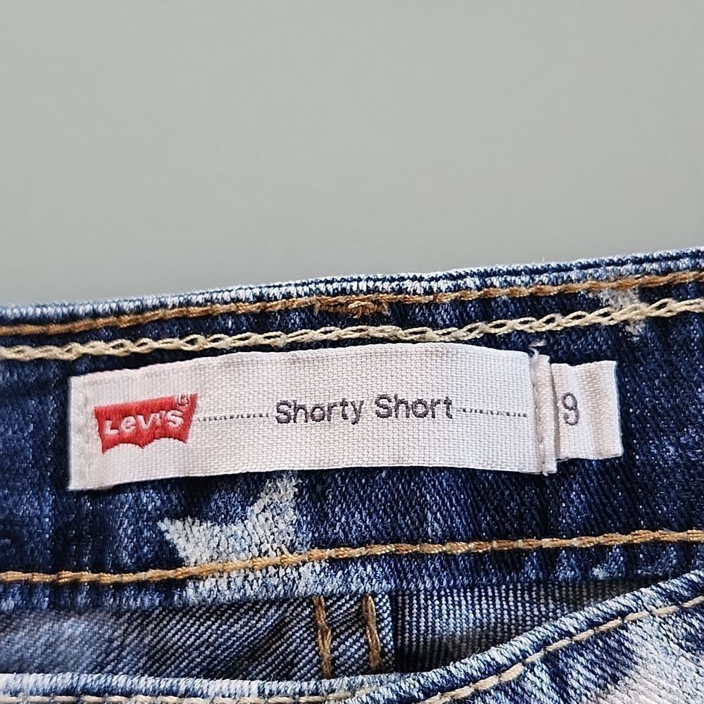 Levi Shorty Short Denim Americana Shorts‎ Size 9 - Picture 6 of 10